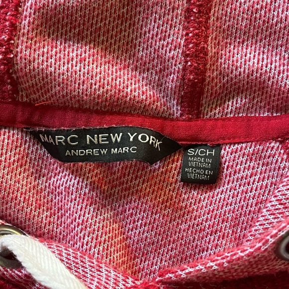MARC NEW YORK Red Terrycloth Hooded Coverup Sz S - Picture 3 of 6